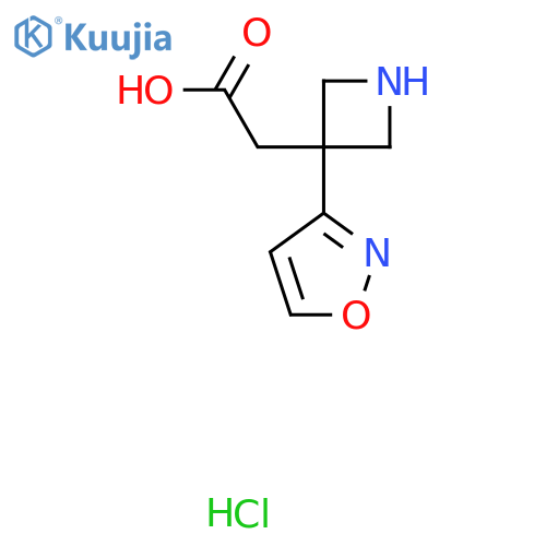 2-3-(1,2-oxazol-3-yl)azetidin-3-ylacetic acid hydrochloride structure
