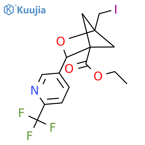 ethyl 1-(iodomethyl)-3-6-(trifluoromethyl)pyridin-3-yl-2-oxabicyclo2.1.1hexane-4-carboxylate structure
