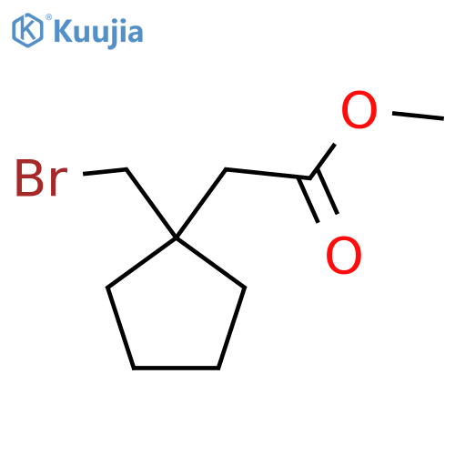 methyl 2-1-(bromomethyl)cyclopentylacetate structure