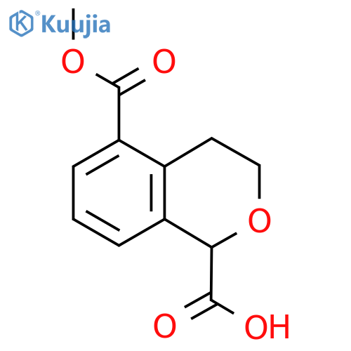 5-(methoxycarbonyl)-3,4-dihydro-1H-2-benzopyran-1-carboxylic acid structure