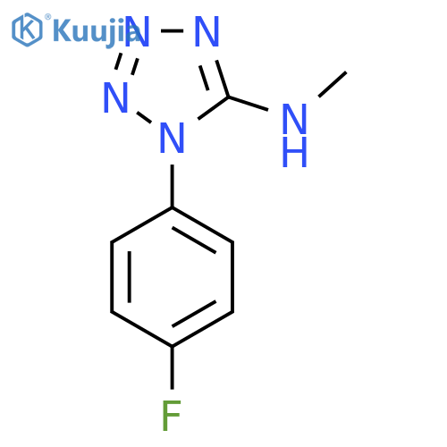 1-(4-fluorophenyl)-N-methyl-1H-1,2,3,4-tetrazol-5-amine structure