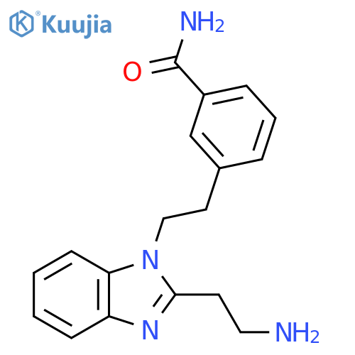 3-{2-2-(2-aminoethyl)-1H-1,3-benzodiazol-1-ylethyl}benzamide structure