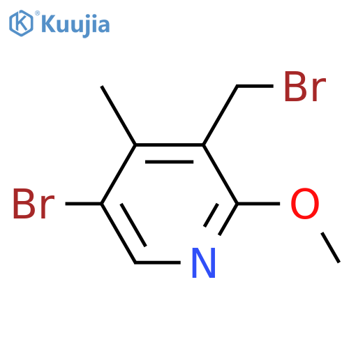 5-Bromo-3-(bromomethyl)-2-methoxy-4-methylpyridine structure