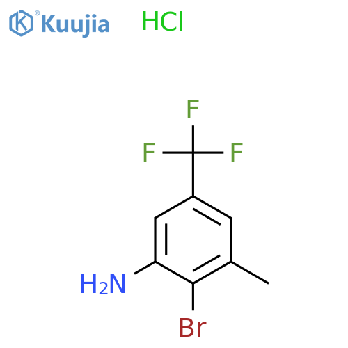 2-Bromo-3-methyl-5-(trifluoromethyl)aniline hydrochloride structure
