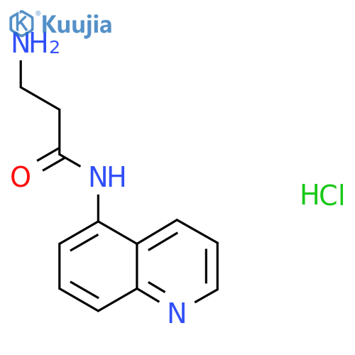 3-amino-N-(quinolin-5-yl)propanamide hydrochloride structure