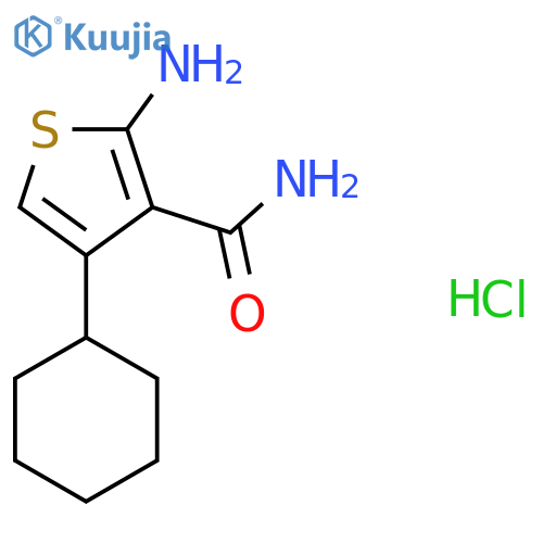2-Amino-4-cyclohexylthiophene-3-carboxamide hydrochloride structure