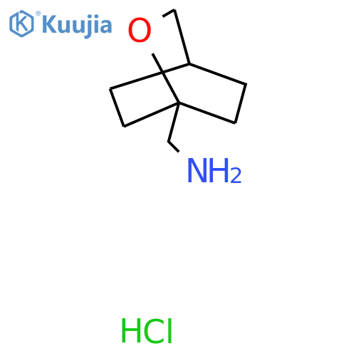 1-{2-oxabicyclo2.2.2octan-1-yl}methanamine hydrochloride structure
