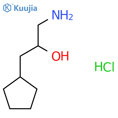 1-Amino-3-cyclopentylpropan-2-ol hydrochloride structure