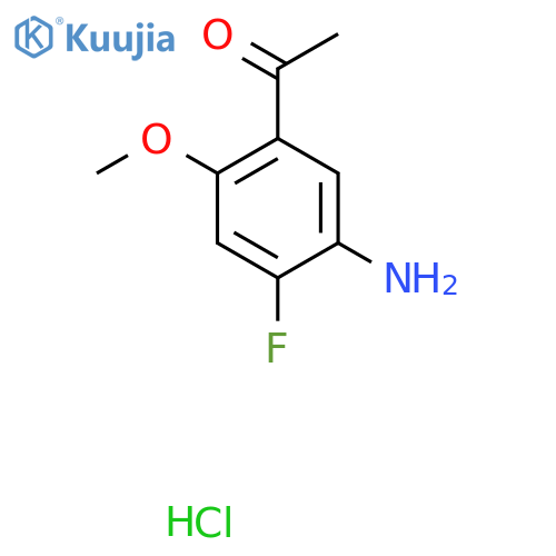 1-(5-Amino-4-fluoro-2-methoxyphenyl)ethan-1-one hydrochloride structure