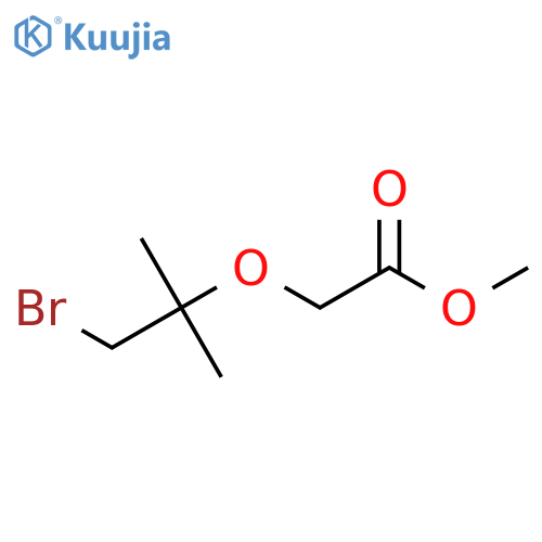 methyl 2-(1-bromo-2-methylpropan-2-yl)oxyacetate structure