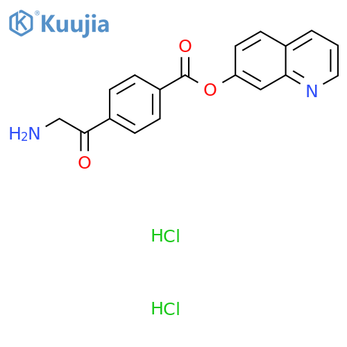 quinolin-7-yl 4-(2-aminoacetyl)benzoate dihydrochloride structure