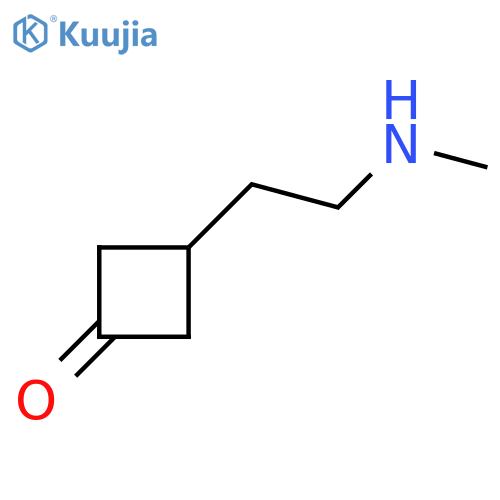 3-2-(methylamino)ethylcyclobutan-1-one structure