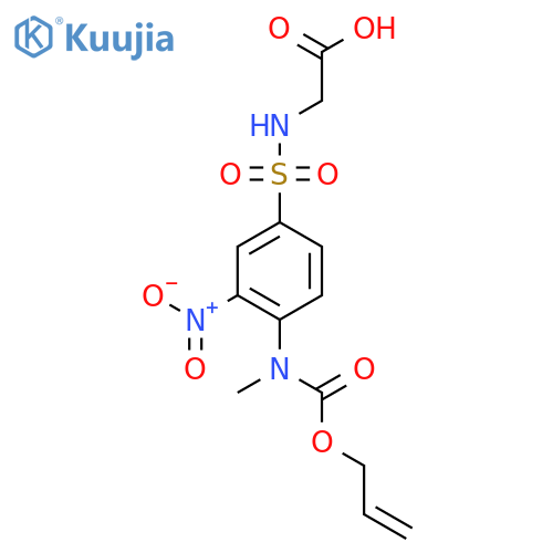 2-(4-{Methyl[(prop-2-en-1-yloxy)carbonyl]amino}-3-nitrobenzenesulfonamido)acetic acid structure