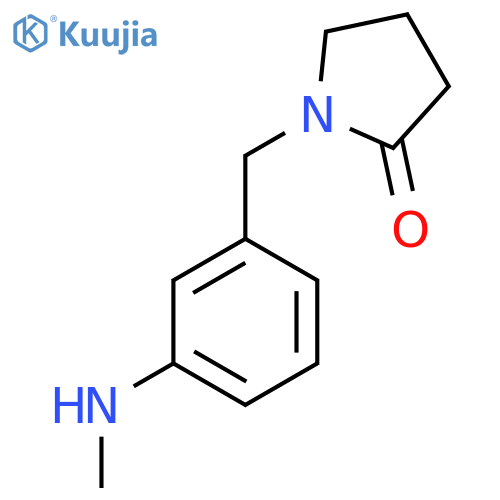 1-{3-(methylamino)phenylmethyl}pyrrolidin-2-one structure