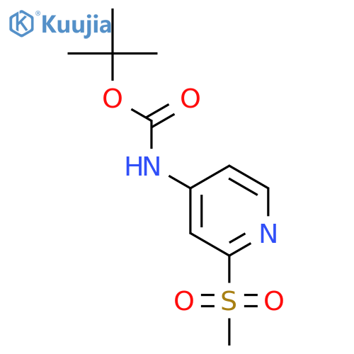 tert-butyl N-(2-methanesulfonylpyridin-4-yl)carbamate structure