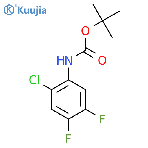 tert-butyl N-(2-chloro-4,5-difluorophenyl)carbamate structure