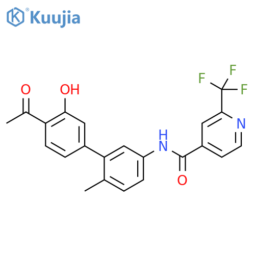 N-(4'-Acetyl-3'-hydroxy-6-methyl-biphenyl-3-yl)-2-trifluoromethyl-isonicotinamide structure