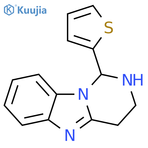 13-(thiophen-2-yl)-1,8,12-triazatricyclo7.4.0.0,2,7trideca-2,4,6,8-tetraene structure