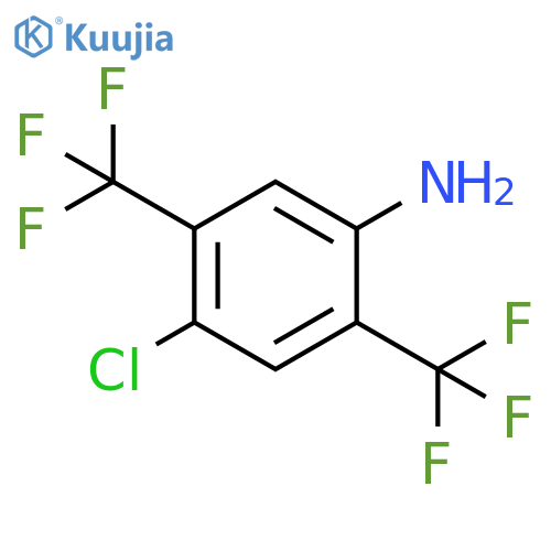 4-Chloro-2,5-bis(trifluoromethyl)benzenamine structure