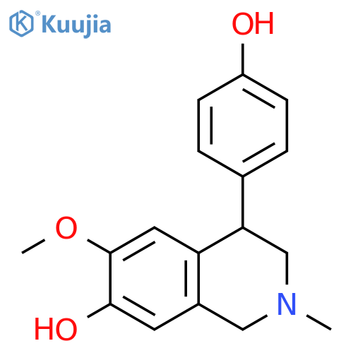 7-Isoquinolinol,1,2,3,4-tetrahydro-4-(4-hydroxyphenyl)-6-methoxy-2-methyl- structure