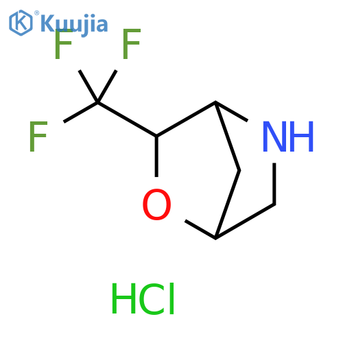 3-(trifluoromethyl)-2-oxa-5-azabicyclo[2.2.1]heptane;hydrochloride structure