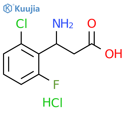 3-Amino-3-(2-chloro-6-fluorophenyl)propanoic acid hydrochloride structure