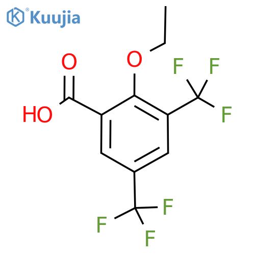 Benzoic acid, 2-ethoxy-3,5-bis(trifluoromethyl)- structure