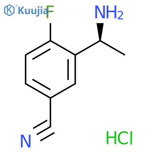 (S)-3-(1-Aminoethyl)-4-fluorobenzonitrile hydrochloride structure
