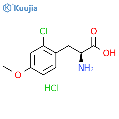(S)-2-Amino-3-(2-chloro-4-methoxyphenyl)propanoic acid hydrochloride structure