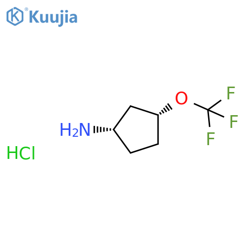 (1S,3R)-3-(trifluoromethoxy)cyclopentan-1-amine hydrochloride structure