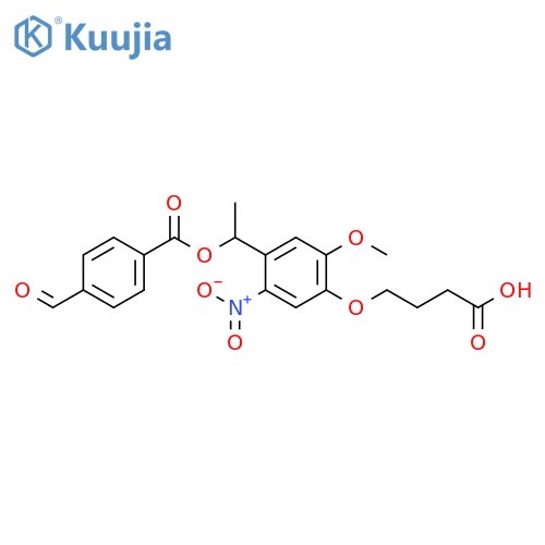 4-(4-(1-((4-Formylbenzoyl)oxy)ethyl)-2-methoxy-5-nitrophenoxy)butanoic acid structure