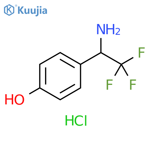 4-(1-Amino-2,2,2-trifluoroethyl)phenol hydrochloride structure