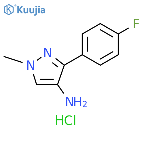 3-(4-Fluorophenyl)-1-methyl-1H-pyrazol-4-amine hydrochloride structure