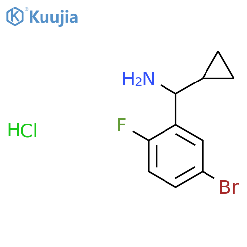 (5-Bromo-2-fluorophenyl)(cyclopropyl)methanamine hydrochloride structure