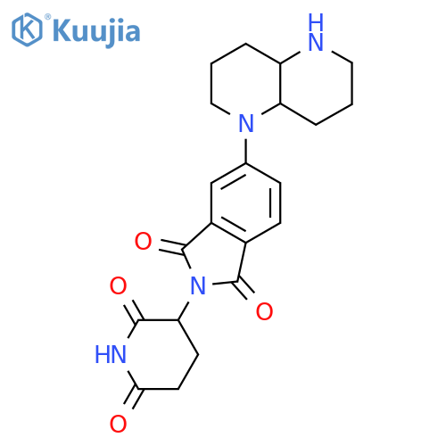 5-(decahydro-1,5-naphthyridin-1-yl)-2-(2,6-dioxopiperidin-3-yl)-2,3-dihydro-1H-isoindole-1,3-dione structure