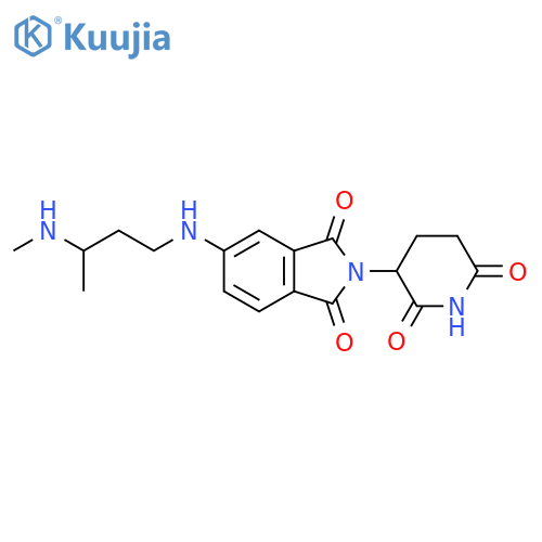 2-(2,6-dioxopiperidin-3-yl)-5-{3-(methylamino)butylamino}-2,3-dihydro-1H-isoindole-1,3-dione structure