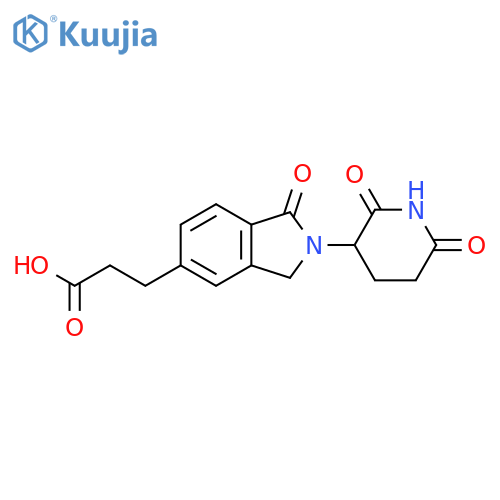 3-[2-(2,6-dioxopiperidin-3-yl)-1-oxo-2,3-dihydro-1H-isoindol-5-yl]propanoic acid structure
