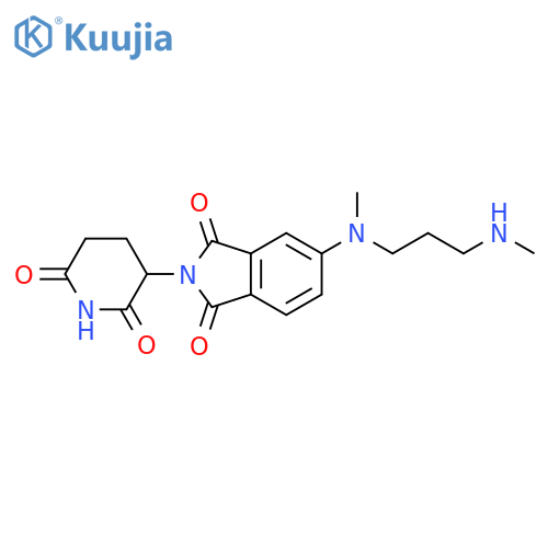 2-(2,6-dioxopiperidin-3-yl)-5-{methyl3-(methylamino)propylamino}-2,3-dihydro-1H-isoindole-1,3-dione structure