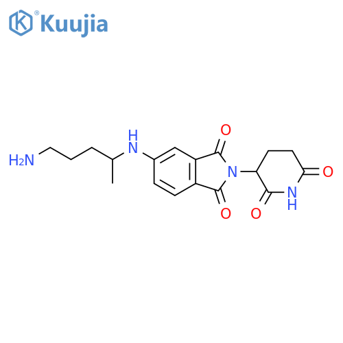 5-(5-aminopentan-2-yl)amino-2-(2,6-dioxopiperidin-3-yl)-2,3-dihydro-1H-isoindole-1,3-dione structure
