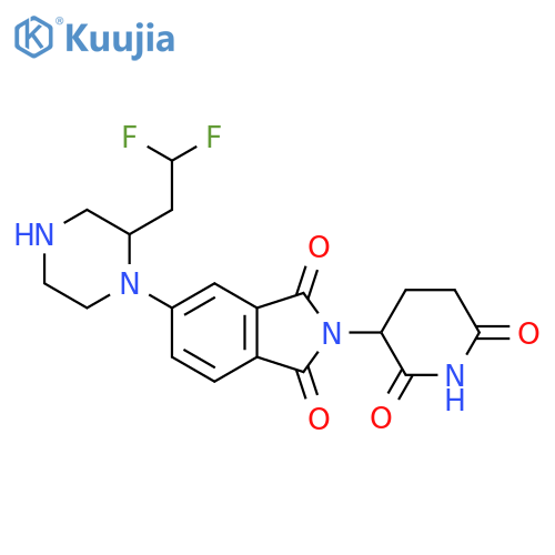 5-2-(2,2-difluoroethyl)piperazin-1-yl-2-(2,6-dioxopiperidin-3-yl)-2,3-dihydro-1H-isoindole-1,3-dione structure
