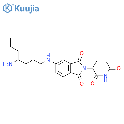 5-(4-aminoheptyl)amino-2-(2,6-dioxopiperidin-3-yl)-2,3-dihydro-1H-isoindole-1,3-dione structure