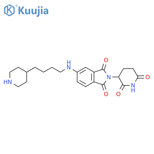 2-(2,6-dioxopiperidin-3-yl)-5-{4-(piperidin-4-yl)butylamino}-2,3-dihydro-1H-isoindole-1,3-dione structure