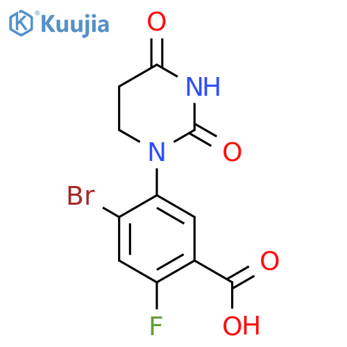 4-Bromo-5-(2,4-dioxo-1,3-diazinan-1-yl)-2-fluorobenzoic acid structure