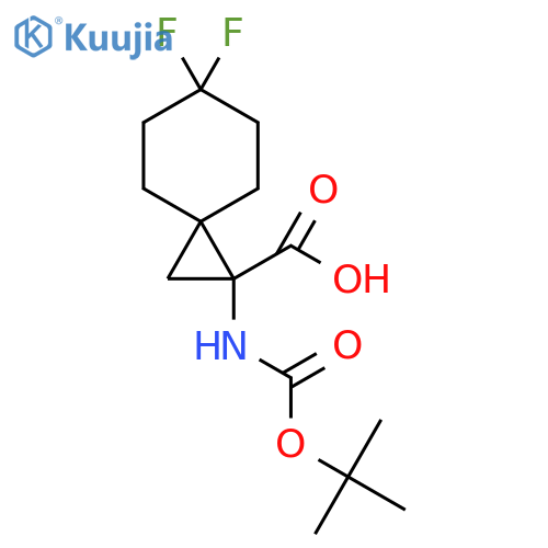 1-{[(Tert-butoxy)carbonyl]amino}-6,6-difluorospiro[2.5]octane-1-carboxylic acid structure