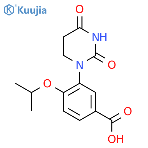 3-(2,4-Dioxo-1,3-diazinan-1-yl)-4-(propan-2-yloxy)benzoic acid structure