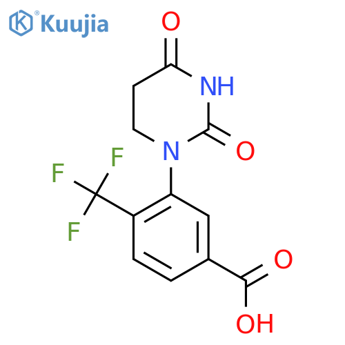 3-(2,4-Dioxo-1,3-diazinan-1-yl)-4-(trifluoromethyl)benzoic acid structure