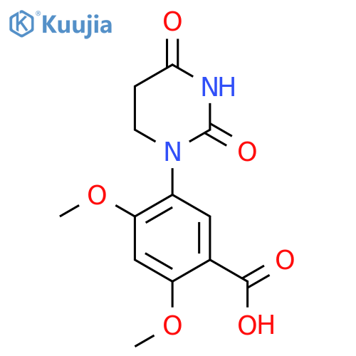 5-(2,4-Dioxo-1,3-diazinan-1-yl)-2,4-dimethoxybenzoic acid structure