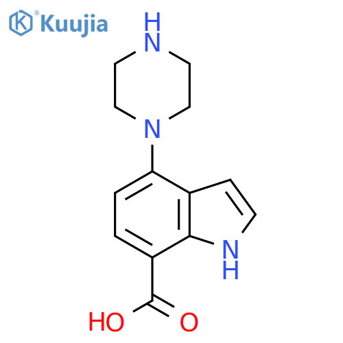 4-(piperazin-1-yl)-1H-indole-7-carboxylic acid structure