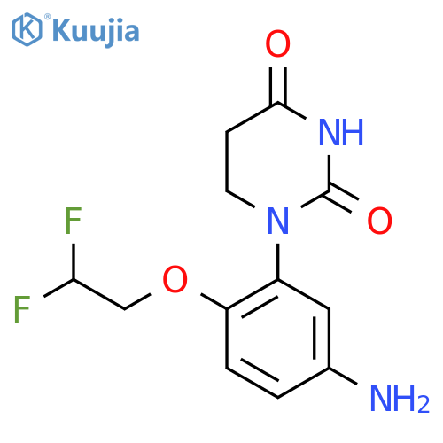1-5-amino-2-(2,2-difluoroethoxy)phenyl-1,3-diazinane-2,4-dione structure