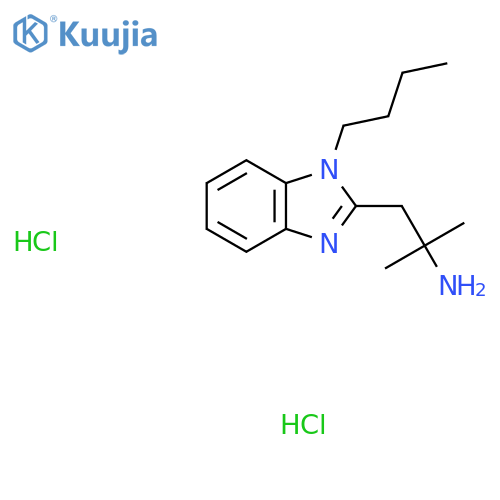 1-(1-butyl-1H-1,3-benzodiazol-2-yl)-2-methylpropan-2-amine dihydrochloride structure